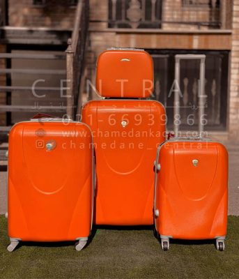 خرید چمدان اورال پرو با جنس پلی کربنات نشکن نارنجی
